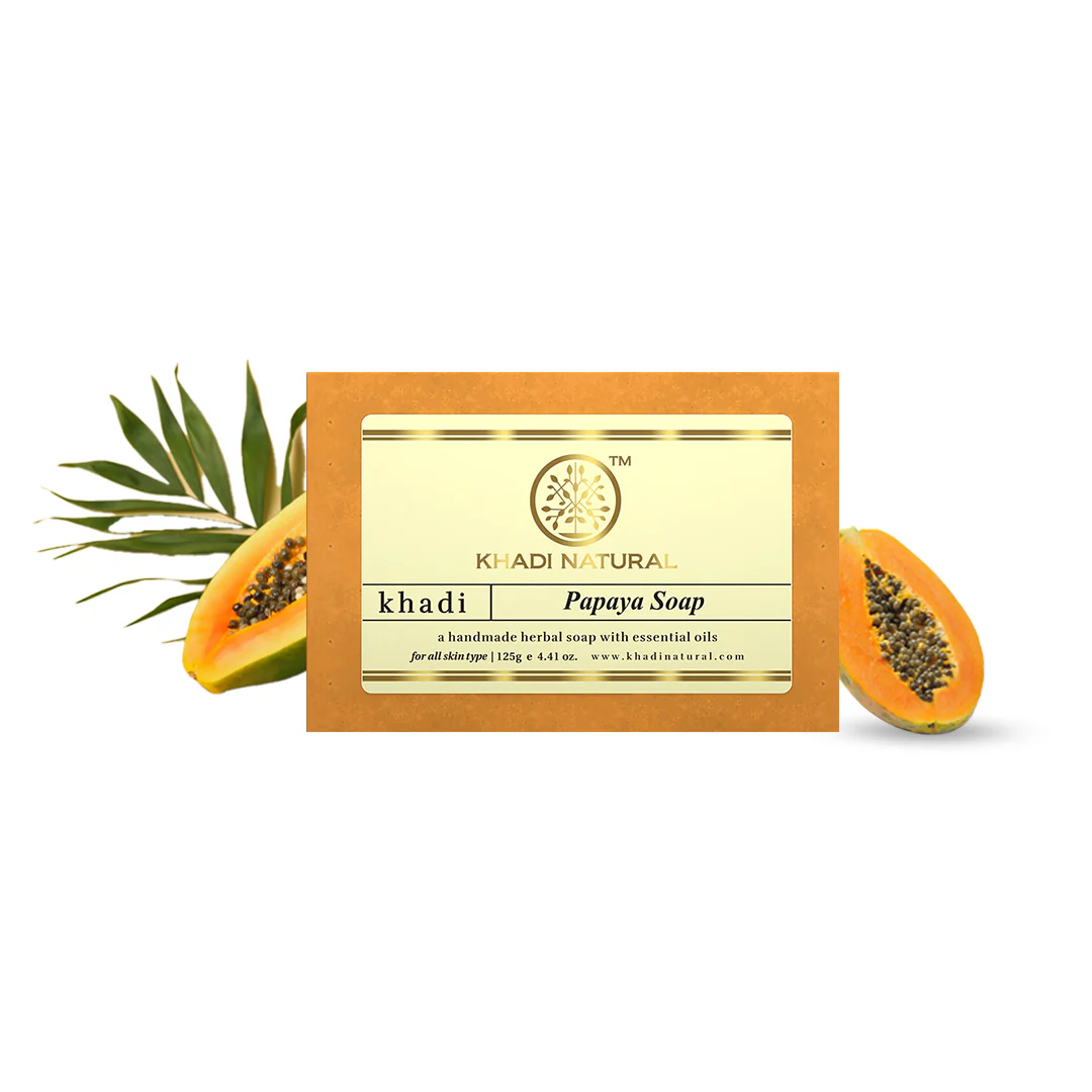 KHADI PAPAYA FLAVOR SOAP 125 GRM
