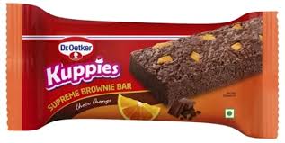 DR OETKER SUPREME BROWNIE BAR CHOCO ORANGE