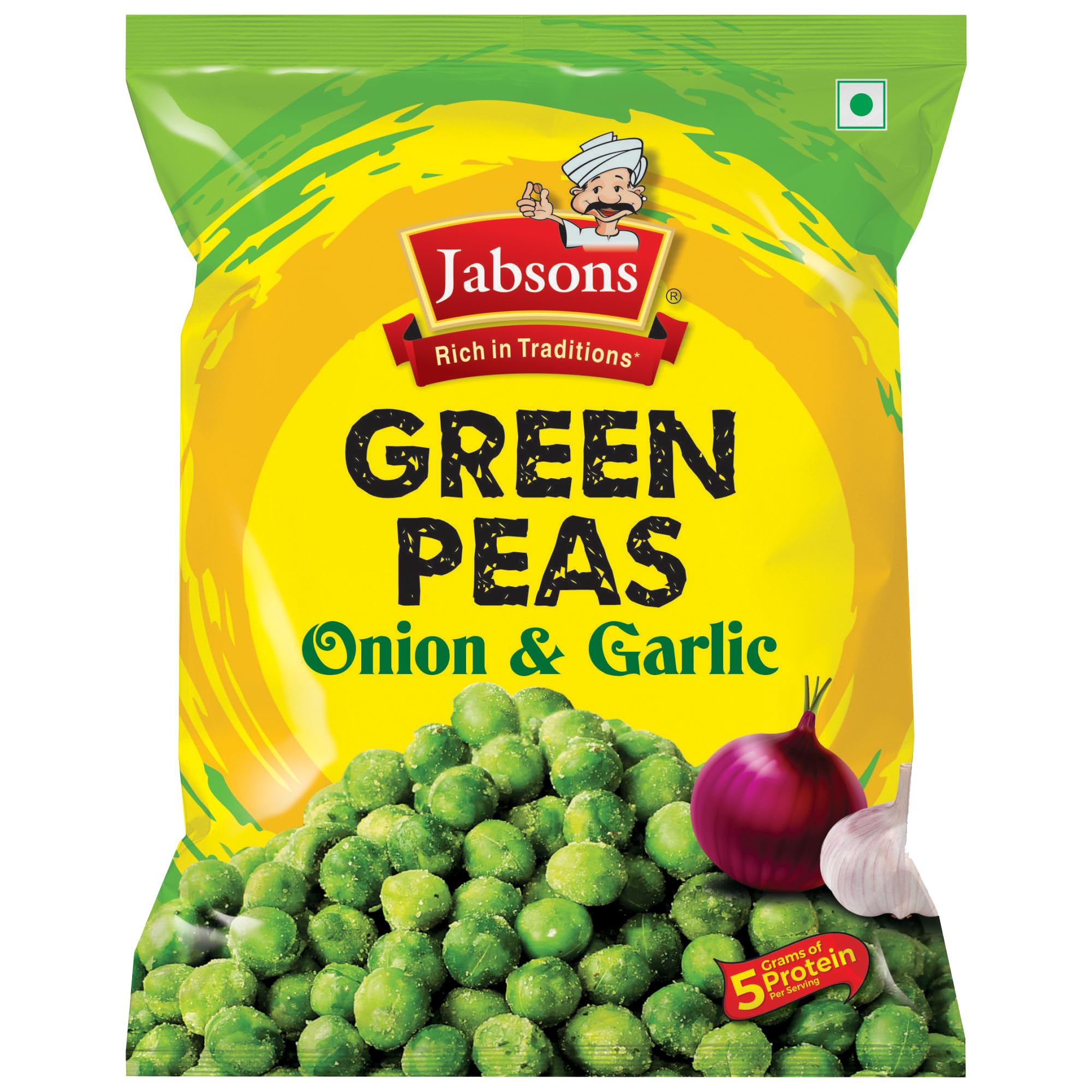JABSON ONION GARLIC GREEN PEAS 30 GM