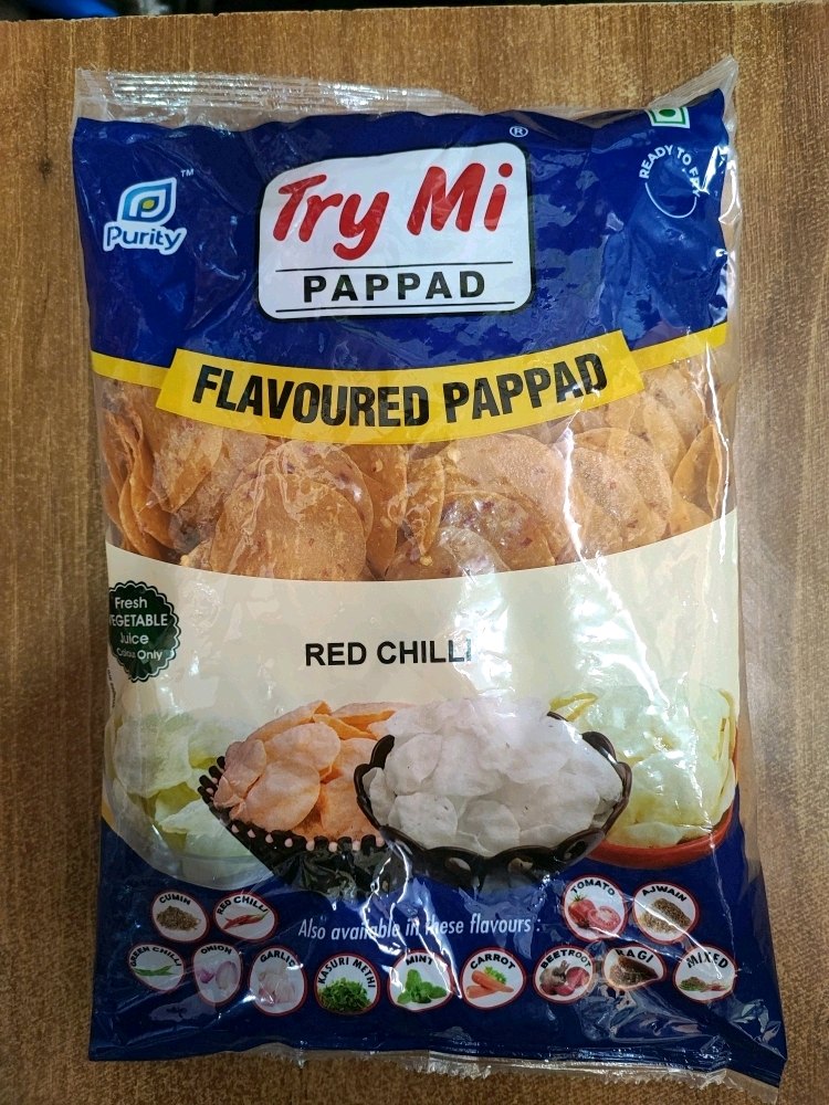 TRY MI PAPPAD RED CHILLI 500 GM