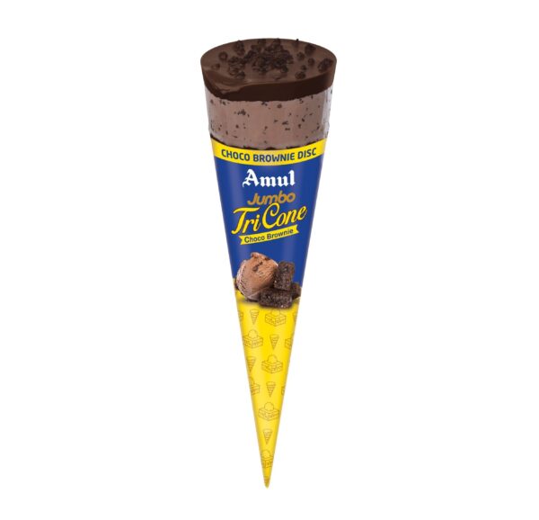 AMUL IC TRICONE BROWNIE 150ML