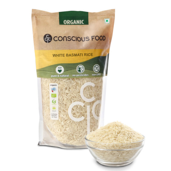 CONSCIOUS FOOD WHITE BASMATI RICE 1 KG